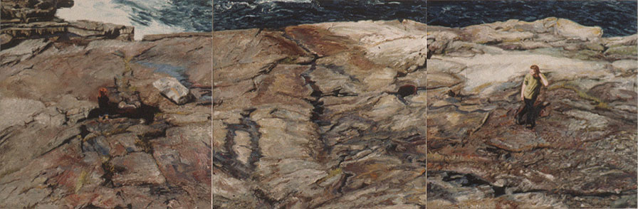 Painting of the Newfoundland coastline.