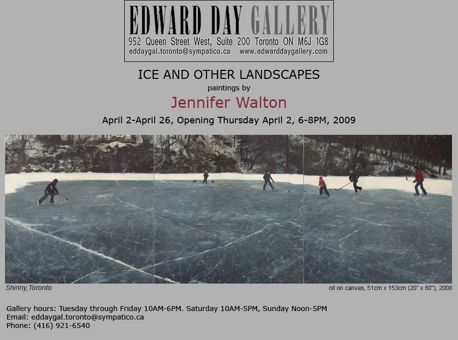 Edward Day Gallery, Jennifer Walton, Ice and Other Landscapes.