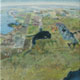 Google earth painting, Toronto Islands.