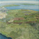 Google earth painting, Toronto Islands.