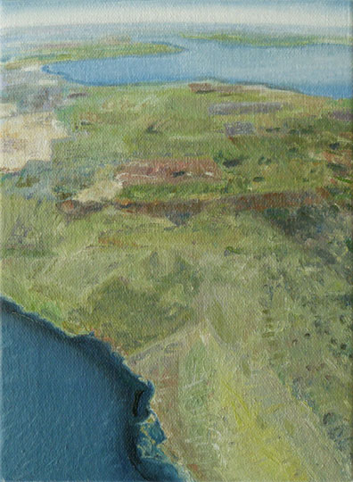 Painting of Google Earth, Toronto Islands West.