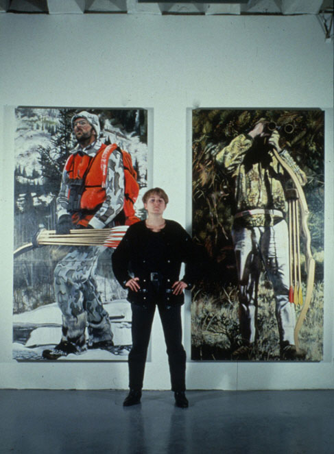 Hunter paintings, studio shot.