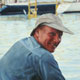 Portrait of a man on his boat.