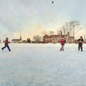 Painting of football game in snow.(thumb)